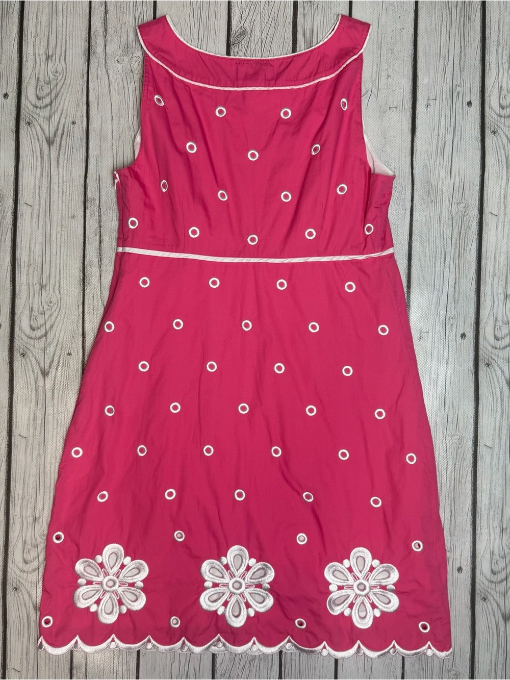 Lilly Pulitzer Women's 4 Pink Daisy Cut Out White Label Vintage Y2K Dress